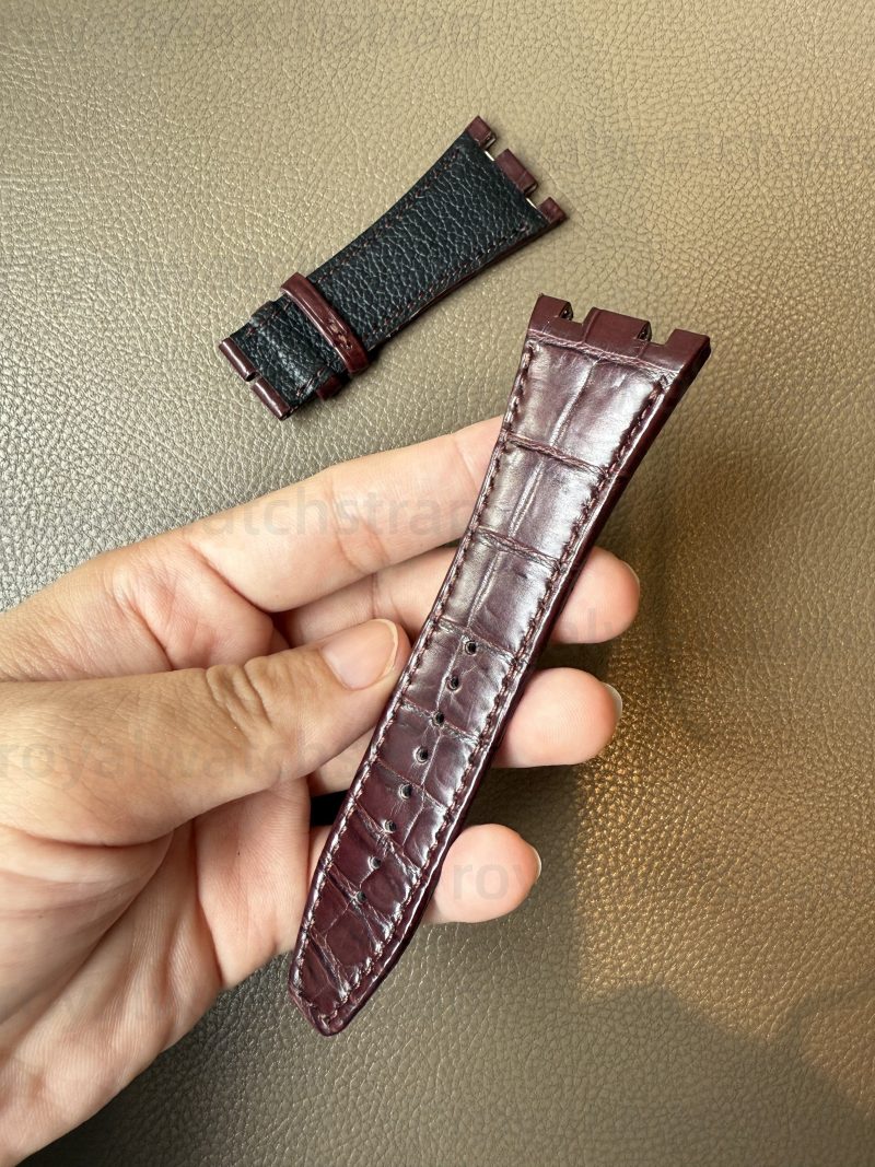 Custom Handmade Alligator Leather Watch Band Fit For Audemars Piguet Royal Oak(Multi-color) (3)