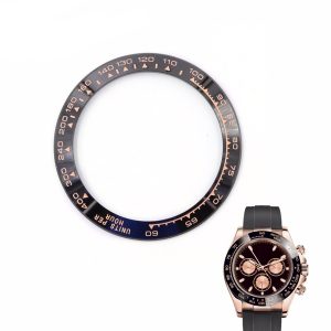 Black & Rose Gold Ceramic Bezel For Rolex Daytona