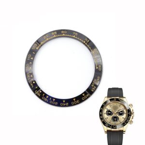 Black & Gold Ceramic Bezel For Rolex Daytona