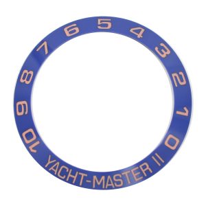Blue & Rose Gold Ceramic Bezel Insert To Fit Rolex Yacht-Master Ii 44mm