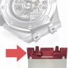 DM_20231016235257_004 STRAP METALLIC INSERTS INSIDE FOR AP AUDEMARS PIGUET ROO DIVER AUTOMATIC WATCH LEATHER BAND