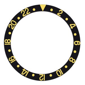 Black & Gold Aluminum Insert Bezel For Rolex Submariner, Gmt I 37.4mm