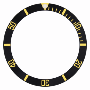 Black & Gold Aluminum Insert Bezel For Rolex Submariner, Gmt I 37.4mm