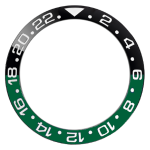 Black & Green Insert Bezel For Rolex Submariner, GMT II Ceramic 38mm