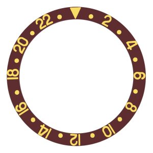 Brown & Gold Aluminum Insert Bezel For Rolex Gmt I Concorde 37.4mm