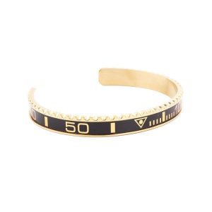Black & Gold Bezel Bangle Bracelet Submariner