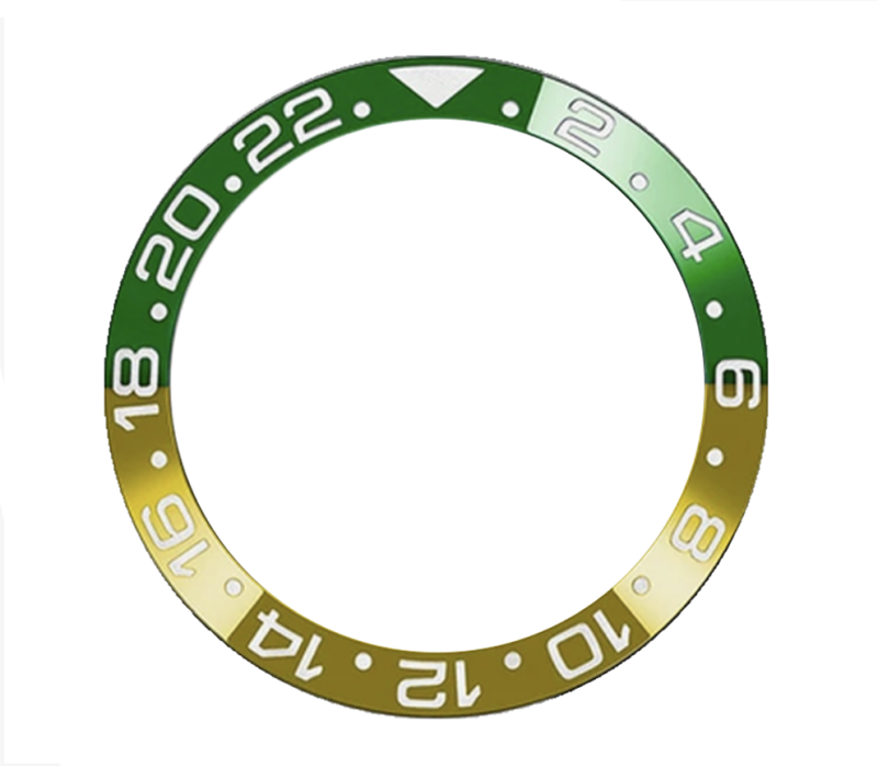 Green Sprite/Lemon Insert Bezel For Rolex Submariner, GMT II Ceramic 38mm