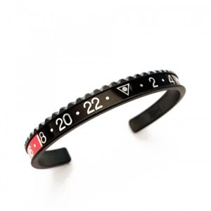 Red & Black Bezel Bangle Bracelet Gmt I & Ii Coke Pvd/Dlc
