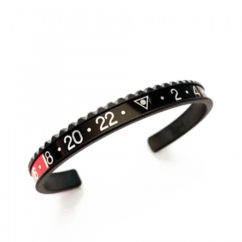Red & Black Bezel Bangle Bracelet Gmt I & Ii Coke Pvd/Dlc