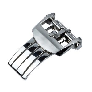 18mm 20mm Sliver Stainless Steel Folding Pin Deployment Buckle Watch Clasp For Breitling