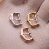 Gold Silver Rose Gold Stainlss Steel Pin Clasp Buckle For Cartier Pasha, Ballon Bleu, Tank, Ronde, Tortue…