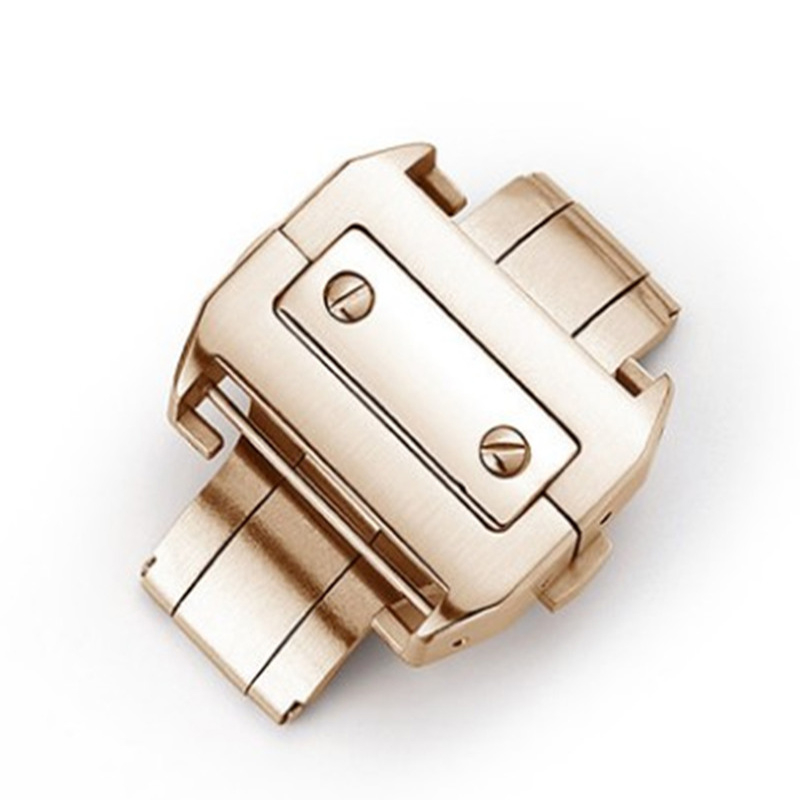 rose-gold-buckle-santos-cartier-stainless-steel-1821mm-2 18mm 21mm Rose Gold Buckle Cartier Santos 100 In Stainless Steel