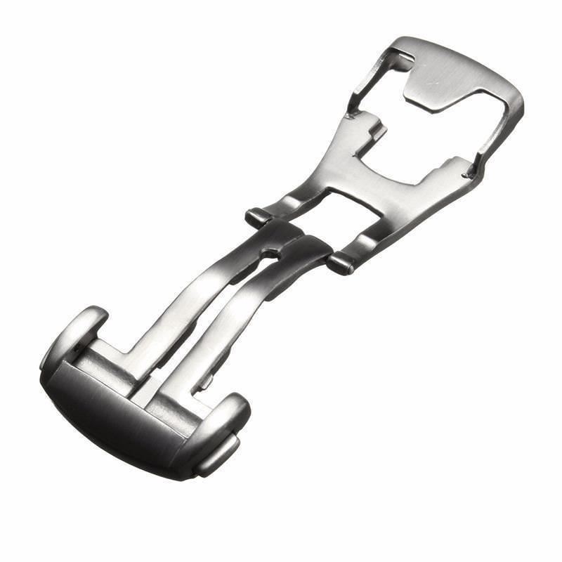 16mm 18mm 20mm Stainless Steel Sliver Folding Clasp Watch Buckle For Omega Speedmaster, Planet Ocean