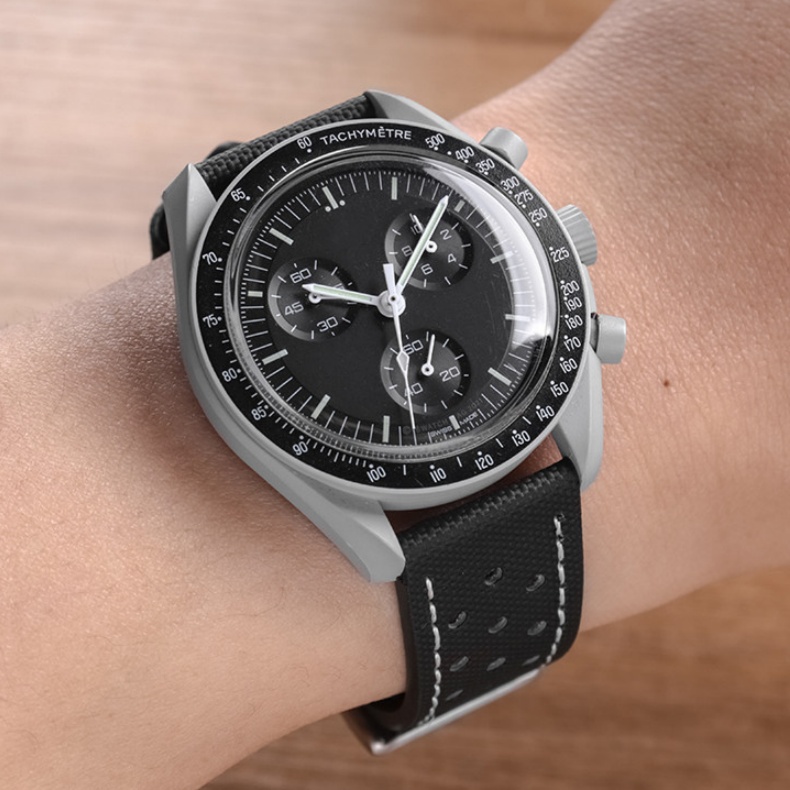 18mm 20mm 22mm Thin Nylon Watch Strap For Omega Speedmaster Moonswatch & Seamaster