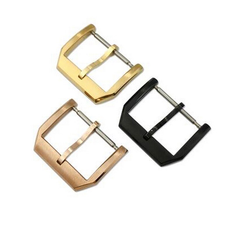 18mm 20mm Gold Pin Buckle Stainless Steel Watch Tang Clasp For IWC Pilot Spitfire Top Gun