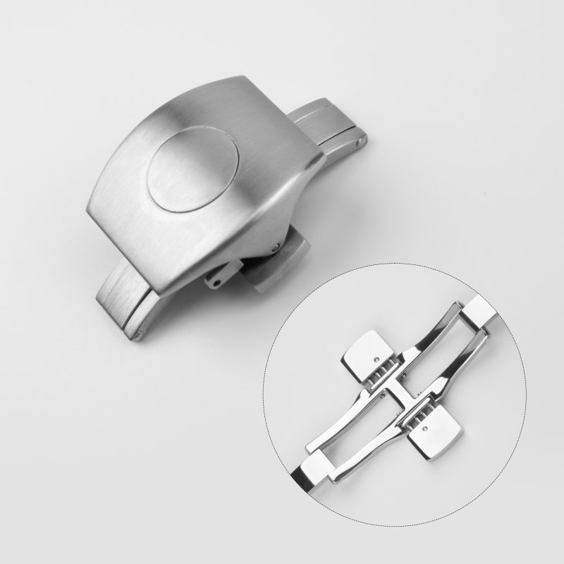 18mm 20mm Matte Silver Stainless Steel Watch Buckle For Franck Muller Vanguard V41 V45