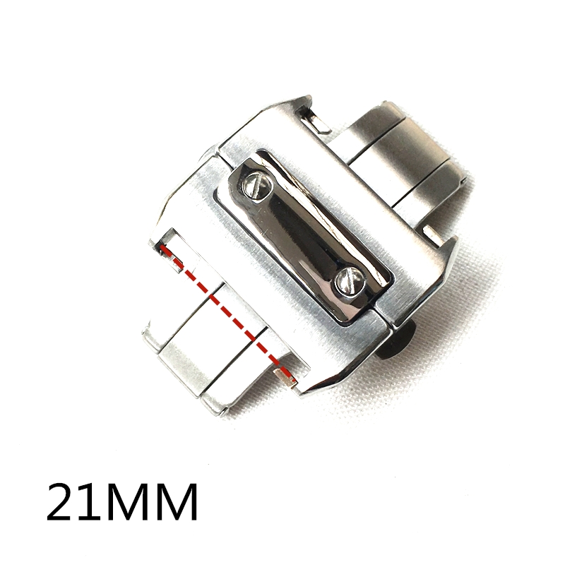 18mm 21mm Black Stainless Steel Folding Clasp Deployant Watch Buckle For Cartier Santos 100 (2) 18mm 21mm Black Stainless Steel Folding Clasp Deployant Watch Buckle For Cartier Santos 100