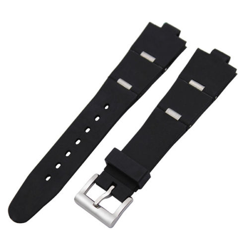 Replacement 22mm 24mm Rubber & Stainless Steel Watch Strap For Bvlgari Diagono