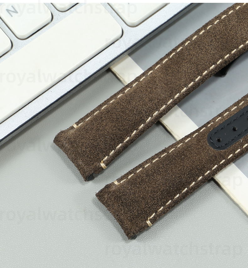 21mm Matte Suede Leather Strap For Omega Speedmaster Dark Side of the Moon 311.92