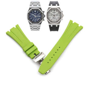 26mm Light Green Watch Rubber Strap For AP Audemars Piguet Royal Oak Kasparov Watches 26mm Light Green Watch Rubber Strap For AP Audemars Piguet Royal Oak Kasparov Watches