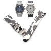 26mm White Camouflage Watch Rubber Band For AP Audemars Piguet Royal Oak Kasparov