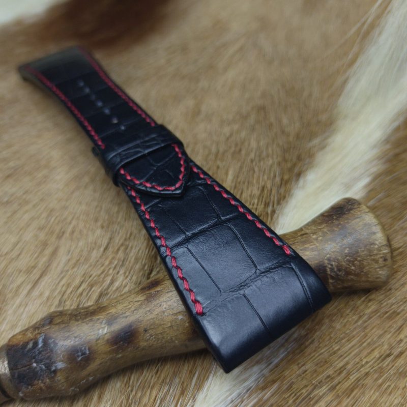 28mm 31mm Bespoke Custom Replacement Alligator Leather Strap for Bulgari Gerald Genta Octo 