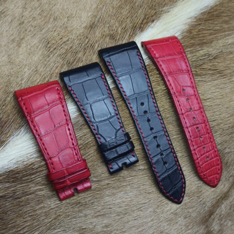 28mm 31mm Bespoke Custom Replacement Alligator Leather Strap for Bulgari Gerald Genta Octo 