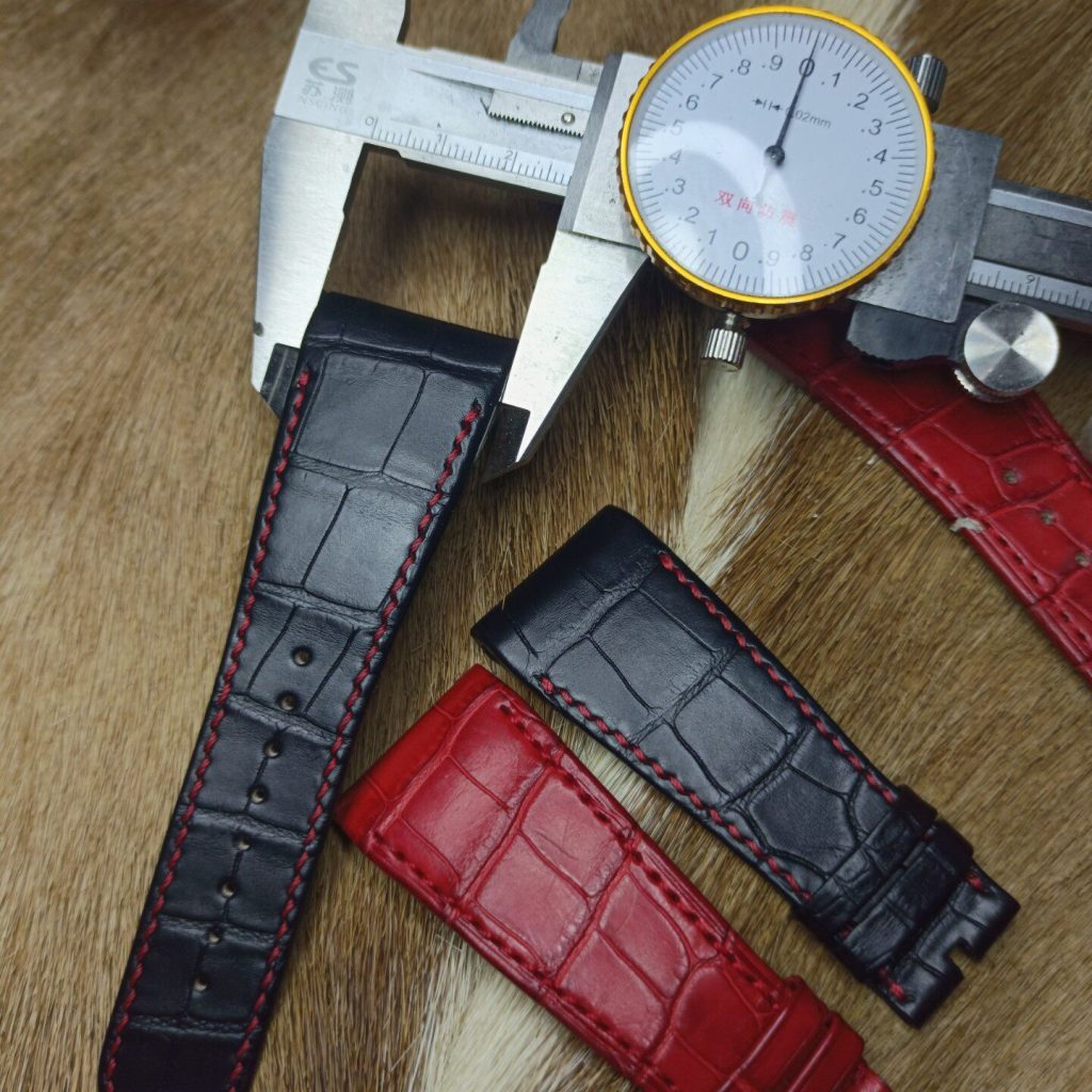 28mm 31mm Bespoke Custom Replacement Alligator Leather Strap for Bulgari Gerald Genta Octo 