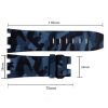 28mm Blue Camouflage Watch Rubber Strap For AP Audemars Piguet Royal Oak Offshore Watches