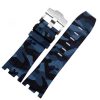 28mm Blue Camouflage Watch Rubber Strap For AP Audemars Piguet Royal Oak Offshore Watches