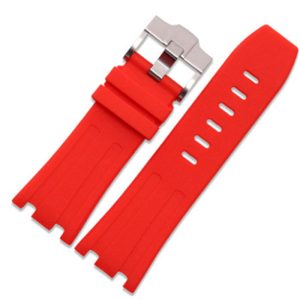 28mm Red Watch Rubber Strap For AP Audemars Piguet Royal Oak Offshore Watches 2 28mm Red Watch Rubber Strap For AP Audemars Piguet Royal Oak Offshore Watches