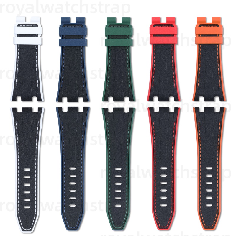 28mm Silicone Rubber Strap For AP Audemars Piguet Royal Oak Offshore 42mm Watches