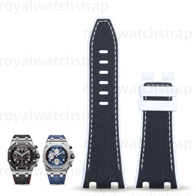 28mm Silicone Rubber Strap For AP Audemars Piguet Royal Oak Offshore 42mm Watches