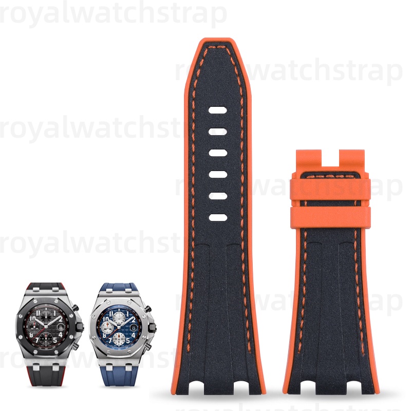 28mm Silicone Rubber Strap For AP Audemars Piguet Royal Oak Offshore 42mm Watches