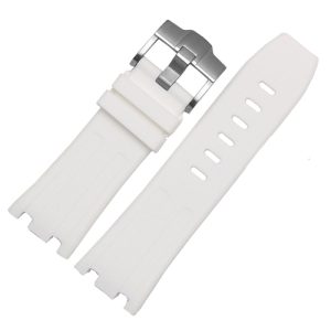 28mm White Watch Rubber Strap Price For AP Audemars Piguet Royal Oak Offshore Watches