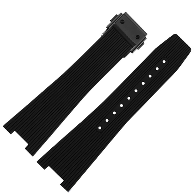 Replacement 21mm 25mm Black Watch Bands Rubber Straps Bracelet For Bell And Ross BR05