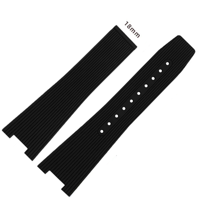 Replacement 21mm 25mm Black Watch Bands Rubber Straps Bracelet For Bell And Ross BR05