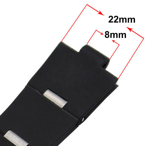 Replacement 22mm 24mm Rubber & Stainless Steel Watch Strap For Bvlgari Diagono