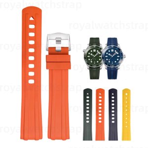 Replacement 20mm 21mm FKM Rubber Watch Strap For Omega Seamaster Diver 300
