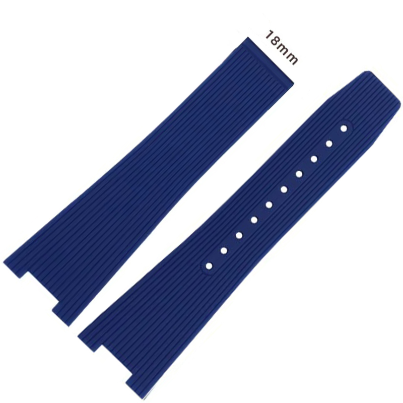 Replacement 21mm 25mm Blue Watch Bands Rubber Strap Bracelet For Bell Ross BR05
