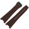 Replacement 21mm 25mm Brown Rubber Watch Strap Bracelet For Bell Ross BR05