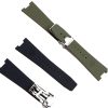 Replacement 21mm 25mm Orange Rubber Watch Strap Bracelet For Bell Ross BR05