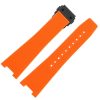 Replacement 21mm 25mm Orange Rubber Watch Strap Bracelet For Bell Ross BR05