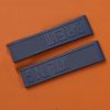 Replacement 22mm 24mm Black Rubber Strap For Breitling Navitimer Chronomat Avenger Superocean Aviator