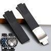 Replacement 24mm x 11mm Rubber Strap Bracelet For Oris Aquis