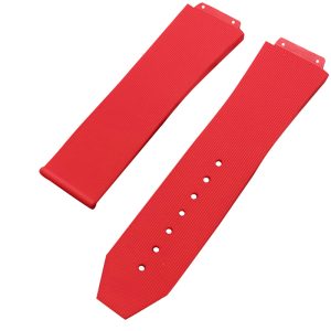 Replacement 25mm x 19mm Red Striped Rubber Strap Wrist Watch Band For Hublot Big Bang Watches Replacement 25mm x 19mm Red Striped Rubber Strap Wrist Watch Band For Hublot Big Bang Watches