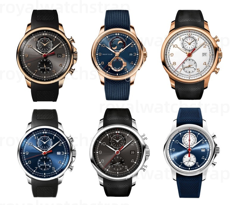 Replacement Black Rubber Straps Bracelet Wrist Watch Band For IWC Portugieser Yacht Club Chronograph