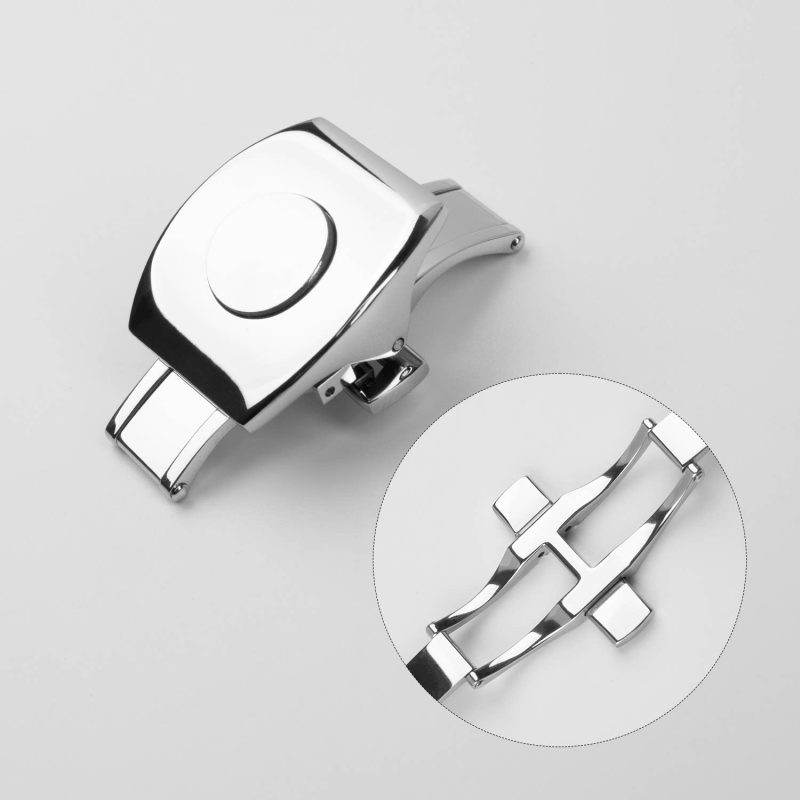Replacement Mirror Polished Sliver Stainless Steel Watch Buckle For Franck Muller Vanguard V41 V45 Replacement Mirror Polished Sliver Stainless Steel Watch Buckle For Franck Muller Vanguard V41 V45
