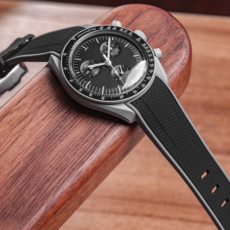 Silicone Rubber Band For Omega × Swatch Bioceramic MoonSwatch Snoopy Mission to the Moonphase Speedmaster Moonwatch