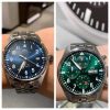 Silver Stainless Steel Bracelet Wrist Watch Band For IWC Pilot Chronograph Mark XX(Quick Release Adapter System)